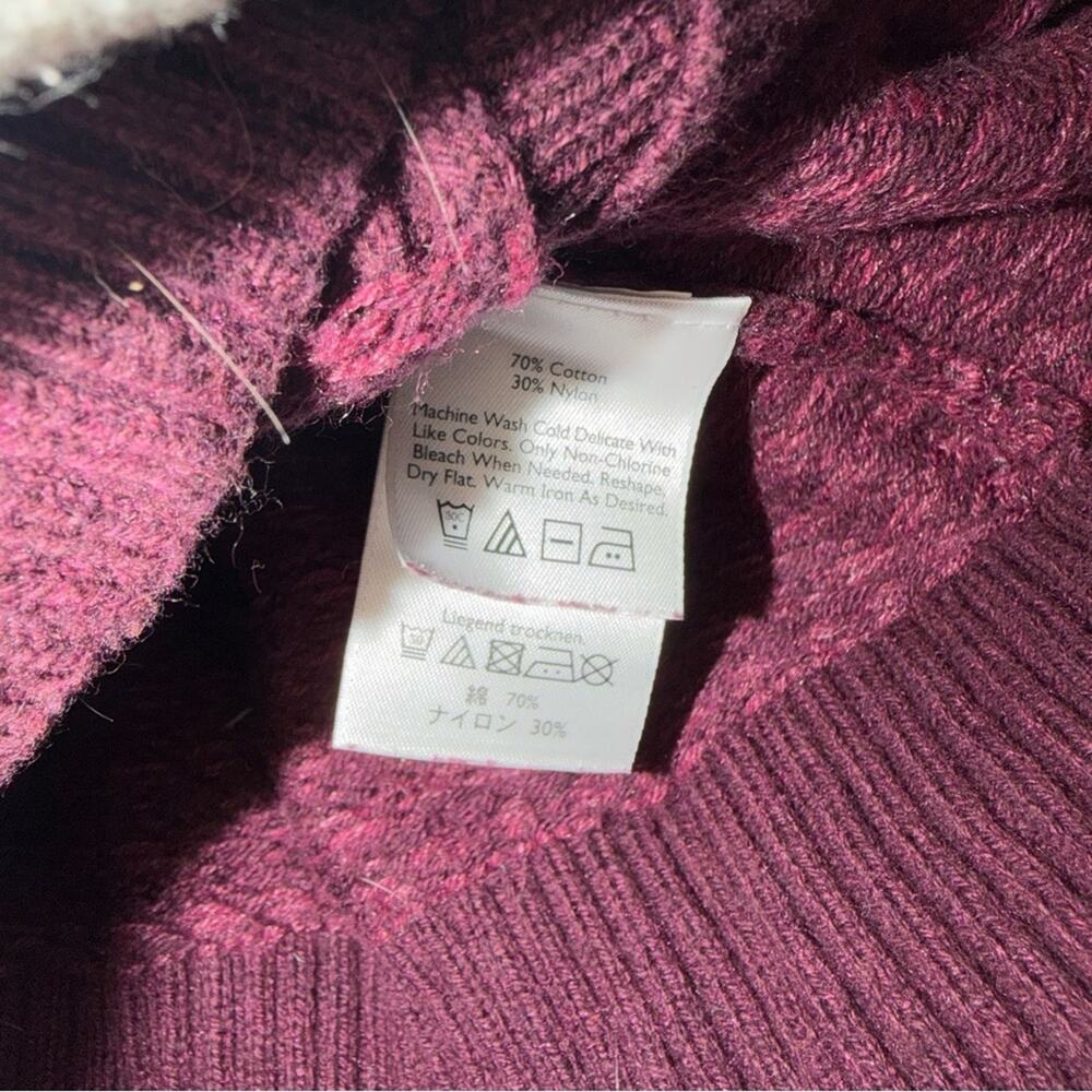 Eddie Bauer Deep Red Cardigan Sweater - Picture 3 of 8